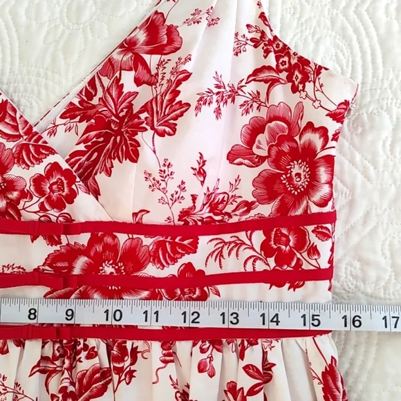 Robbie Bee Summer Fit & Flare Cotton Lined Floral Dress/ Size 8 - Picture 13 of 13